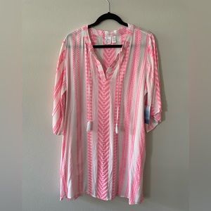 Japna NWT Goa Beachwear by Patterned Swimsuit Cover-up - Size L Pink